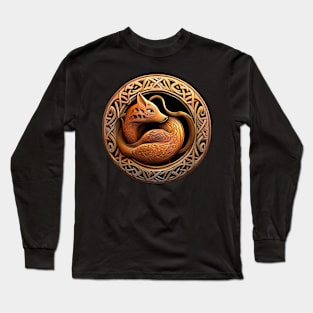 Celtic Style Animal 05 Fox Long Sleeve T-Shirt